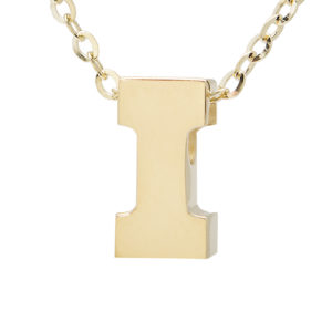 Yellow Gold Initial Gold Necklace (14k Yg Initial I With Chain)