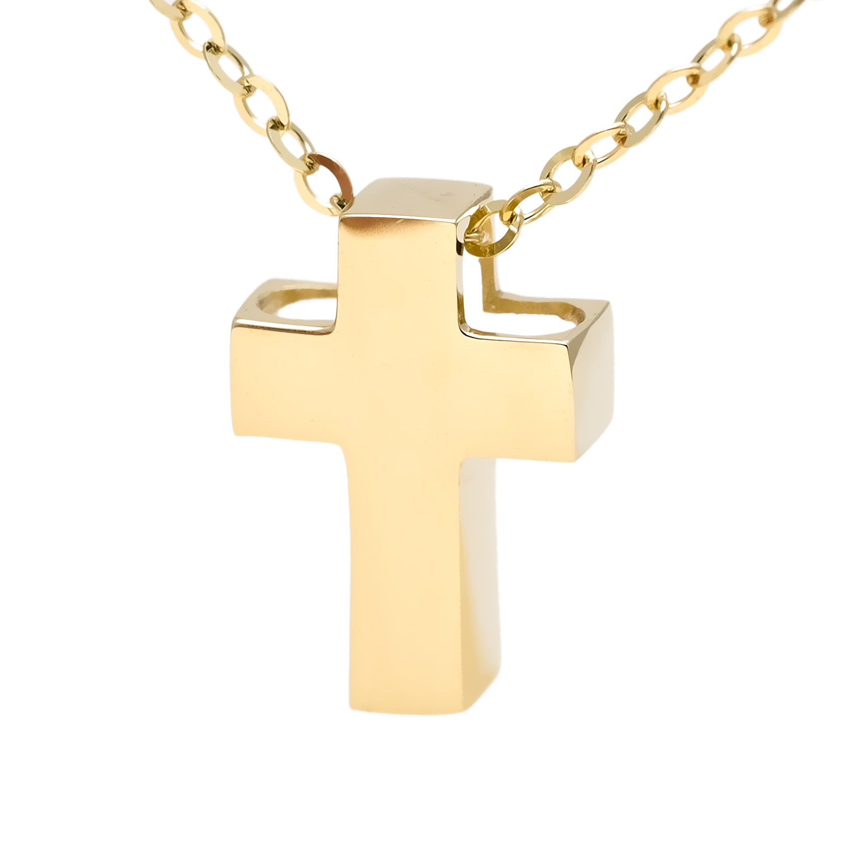 Yellow Gold Cross Gold Pendant 14k Yellow Gold Cross With 16 2 Chain Jewels In Paradise