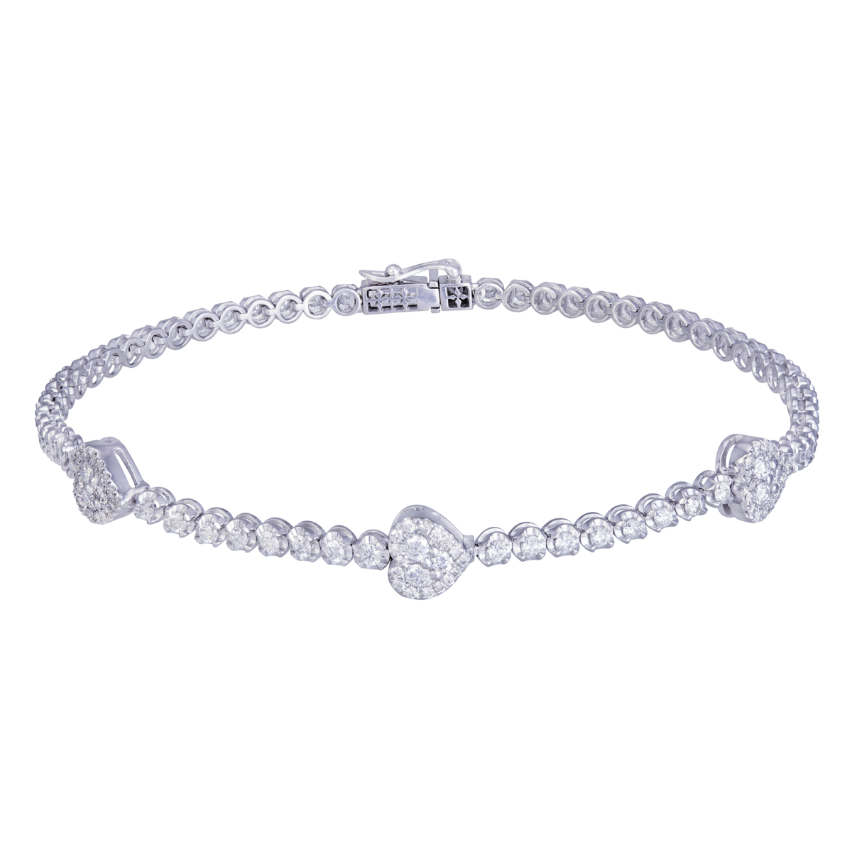 18kt white gold diamond bangle