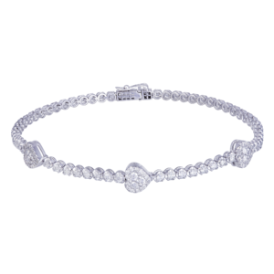 18kt white gold diamond bangle