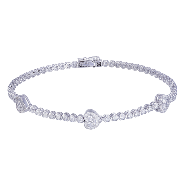 18kt white gold diamond bangle