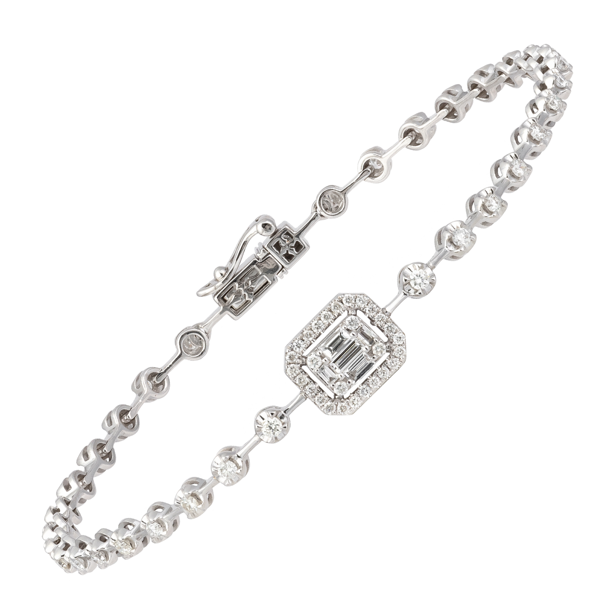 18kt white gold diamond bracelet