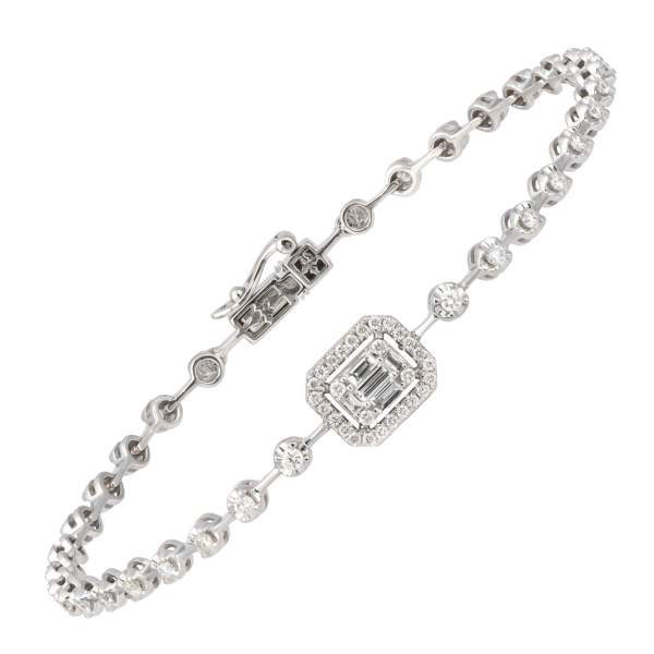 18kt white gold diamond bracelet