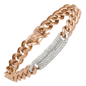 18kt rose & white gold diamond bracelet