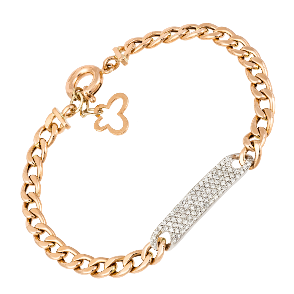 18kt rose gold with white diamond bracelet