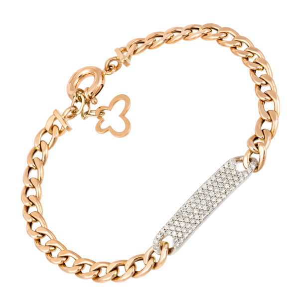 18kt rose gold with white diamond bracelet