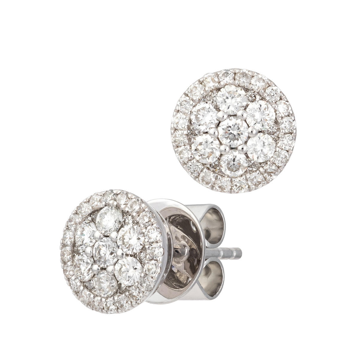 18kt white gold diamond earrings