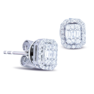 18kt white gold diamond earrings