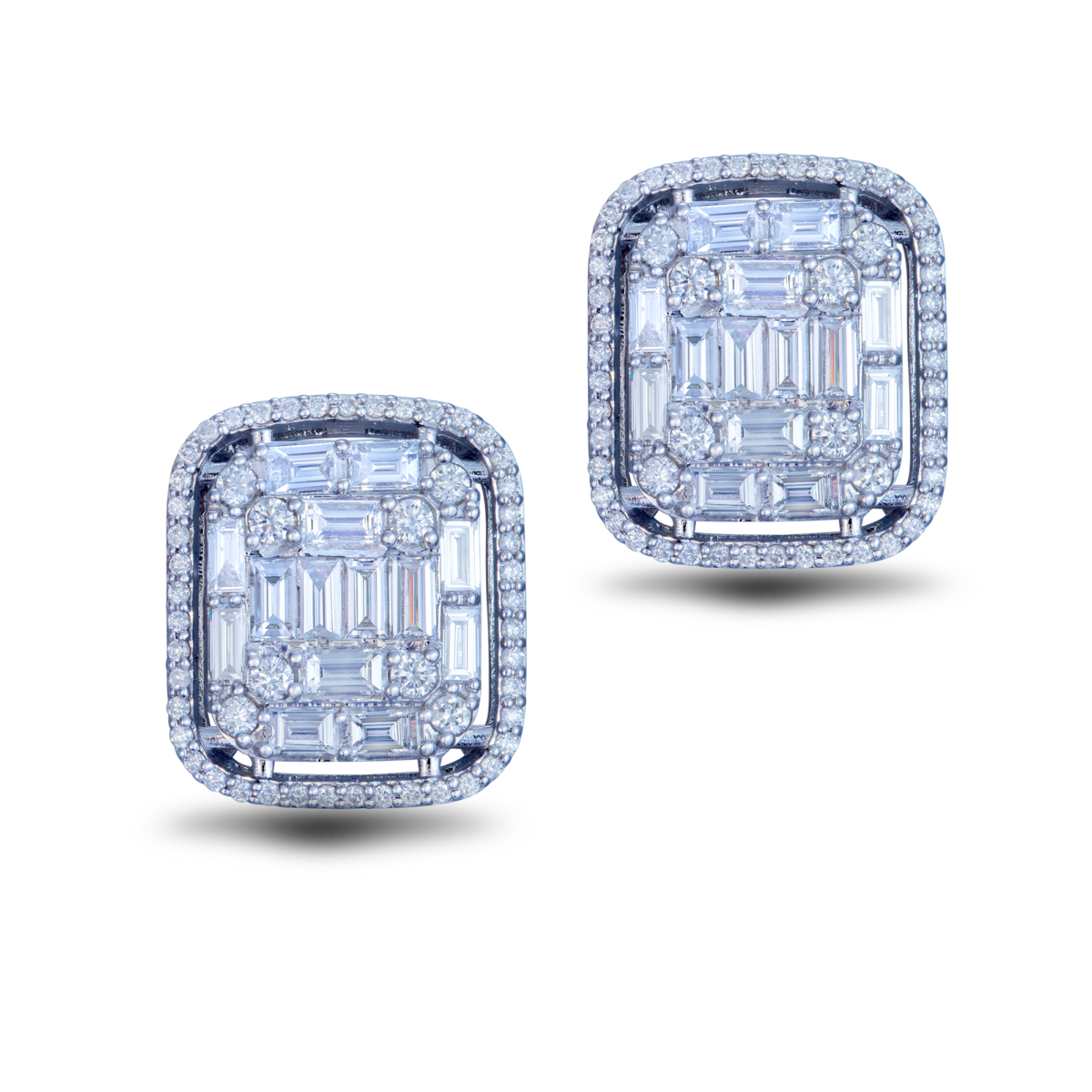 18kt white gold diamond earrings