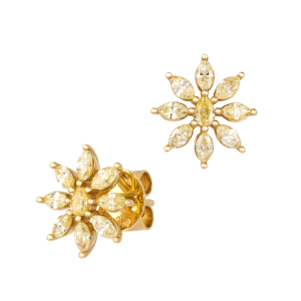 18kt yellow gold diamond earring