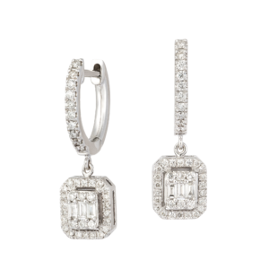 18kt white gold diamond earrings