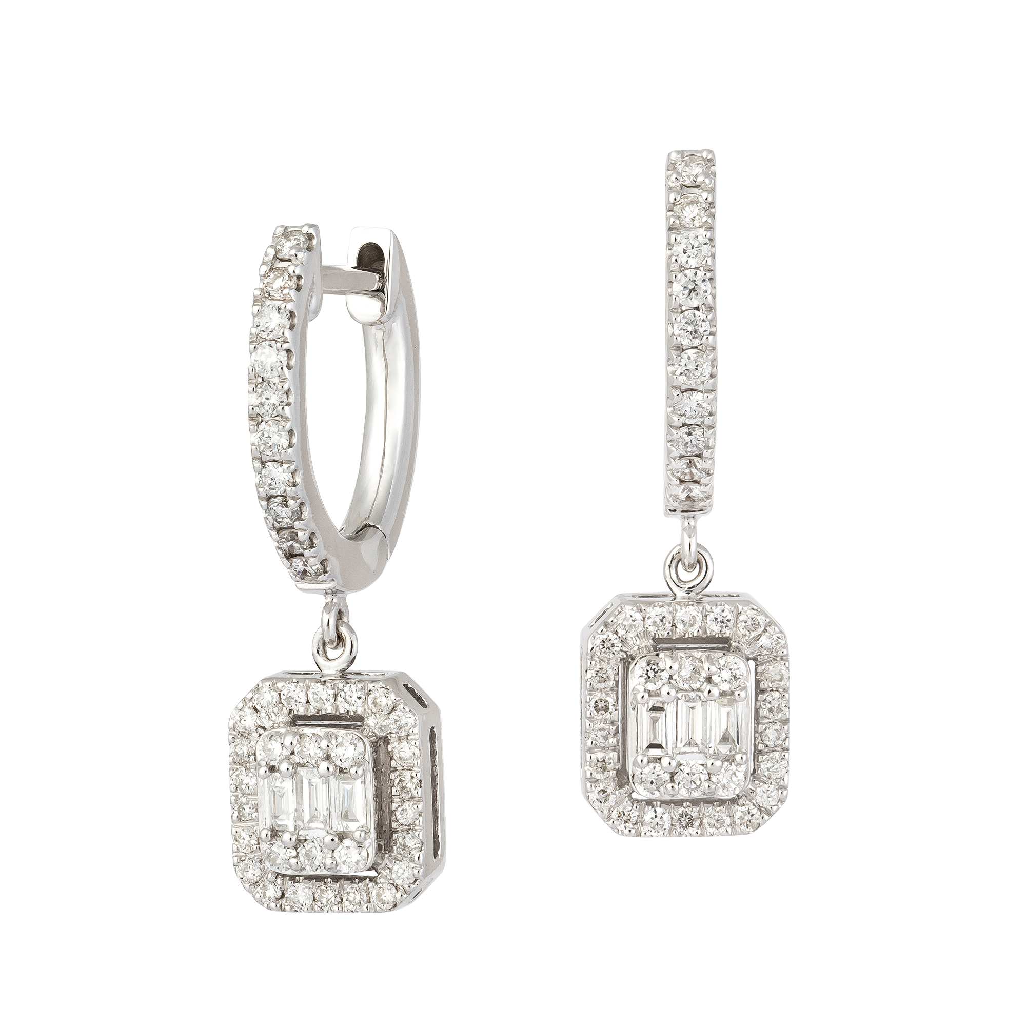 18kt white gold diamond earrings ⁠— AE2465 - Jewels In Paradise