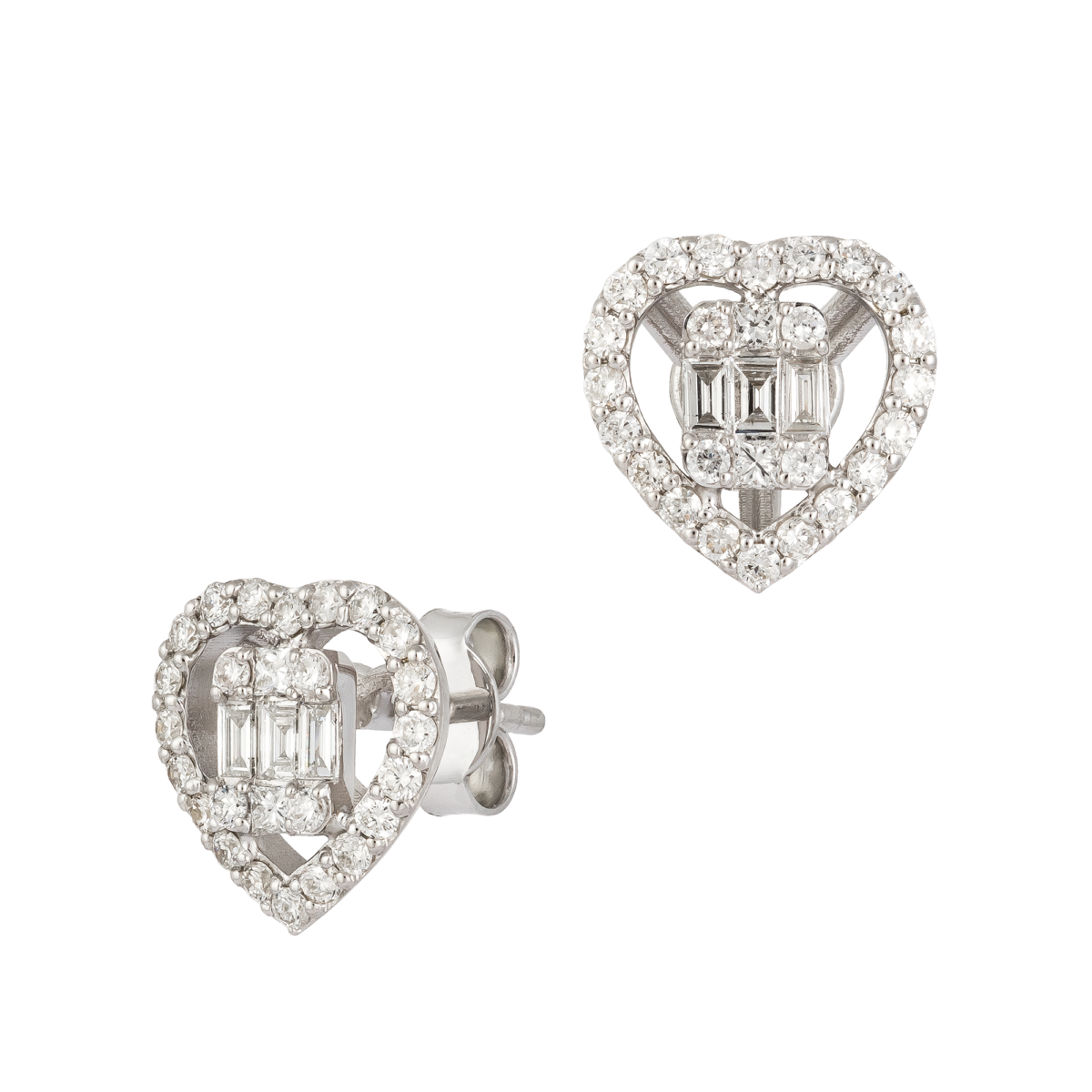 18kt white gold diamond earrings