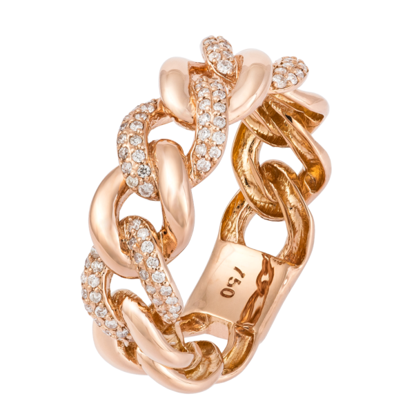 18kt rose gold diamond ring