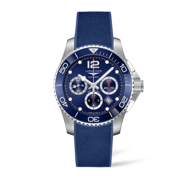 L38834969 — HydroConquest 43mm Blue Dial Stainless Steel/Ceramic Chronograph