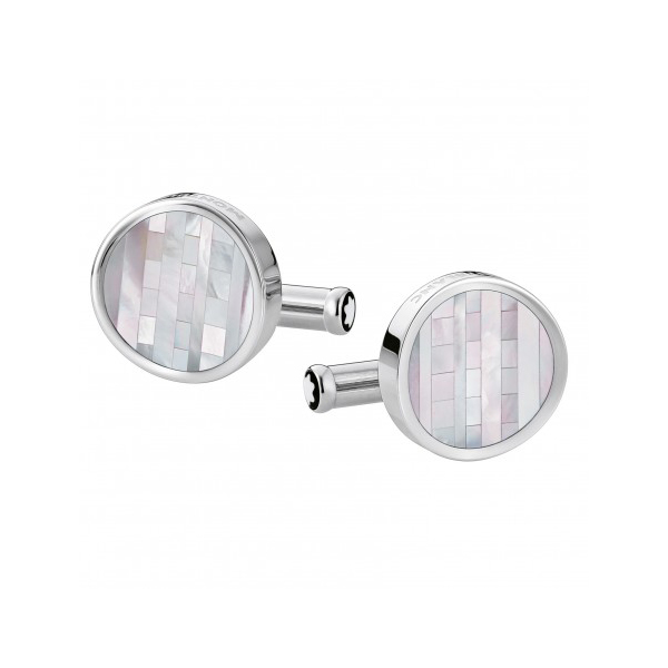 109499 — Montblanc  Cufflinks Round Steel Mop